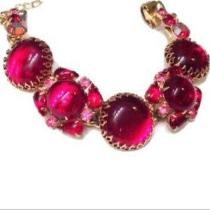 Vintage Weiss Jelly Belly Ruby Red Bracelet